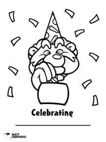 Let's Celebrate coloring page