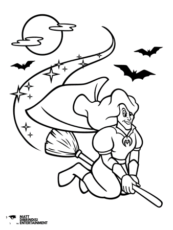 Magenta's Ghoulish Getaway coloring page