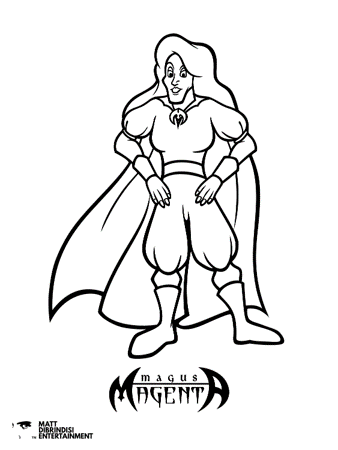 Magus Magenta coloring page