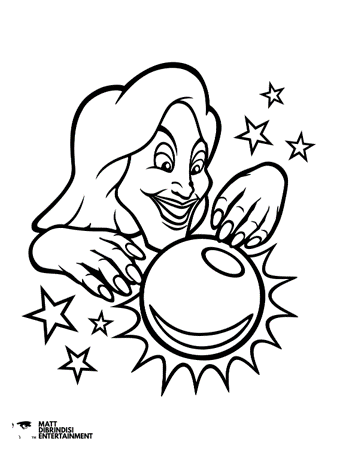 Magenta's Crystal Ball coloring page